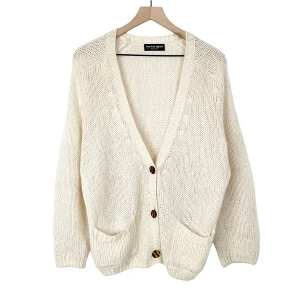 Vintage Mohair Wool Made in the USA American Apparel Oversized Cardigan Sweater - Picture 3 of 10